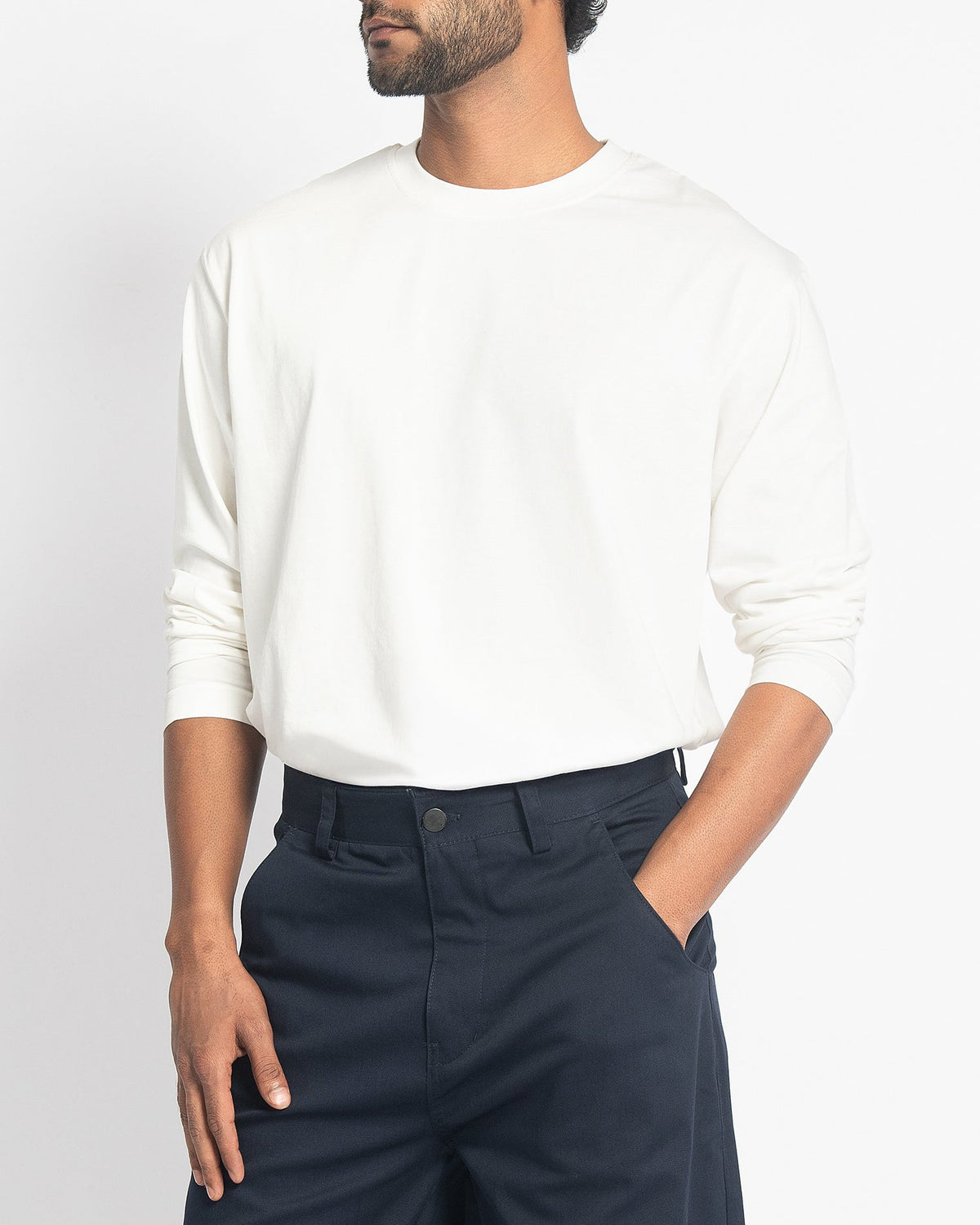 CMFRT TEE LONG SLEEVES - CHALK - FRMWRK