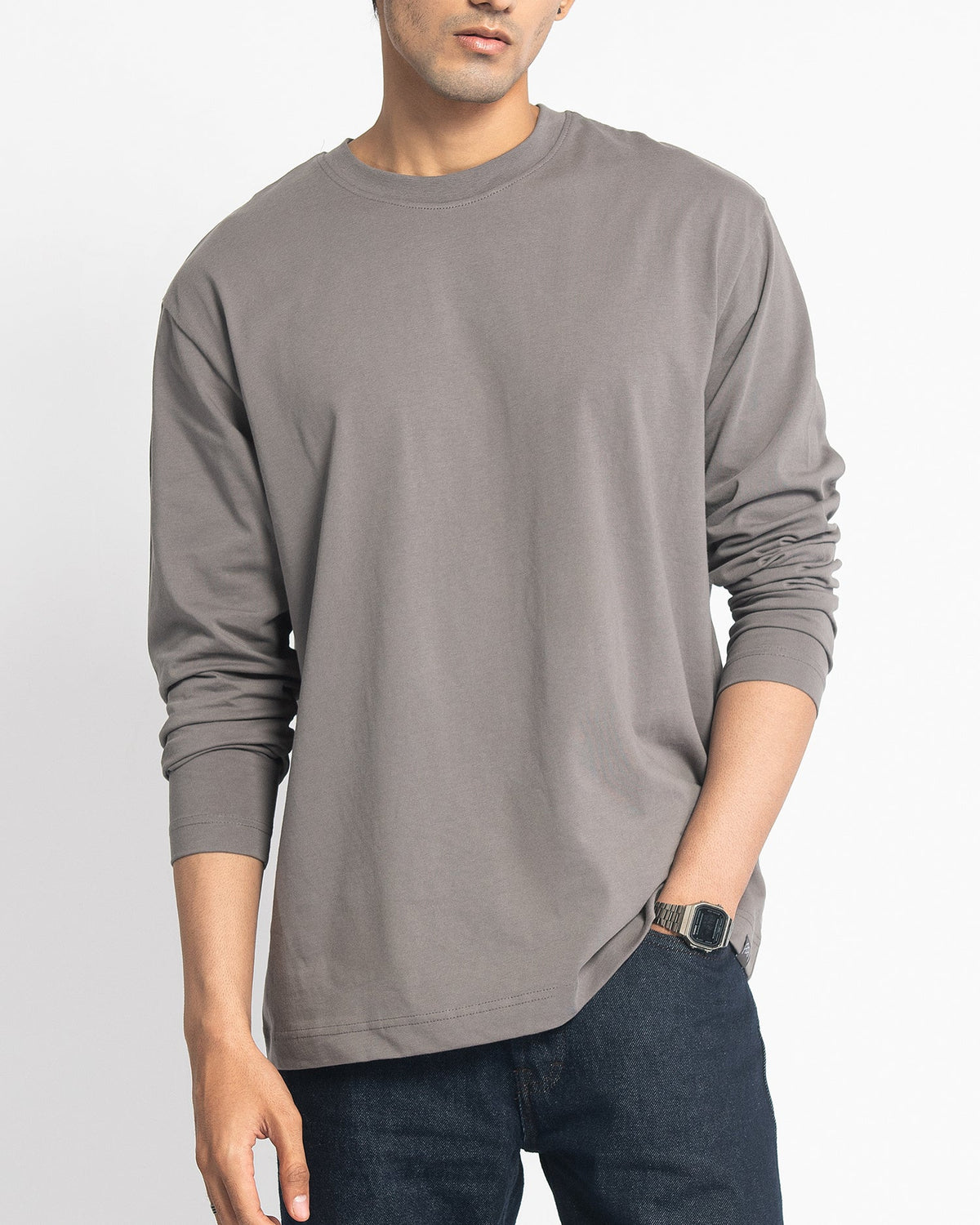 CMFRT TEE LONG SLEEVES - STONE - FRMWRK